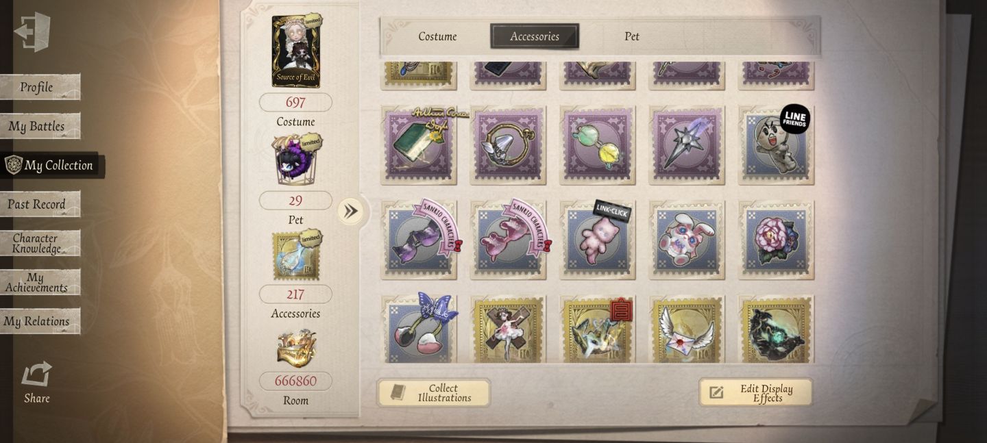 Conta Identity V (NA/EU Android) - Limitados, Danganronpa, Persona, Misty Villa