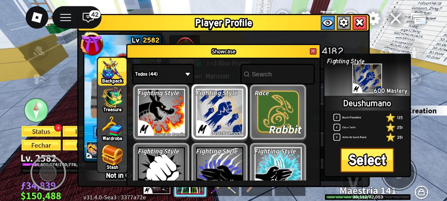 Conta Blox Fruits (Lv. 2582) | Godhuman & Dragon Talon MAX (600) | Cursed Dual