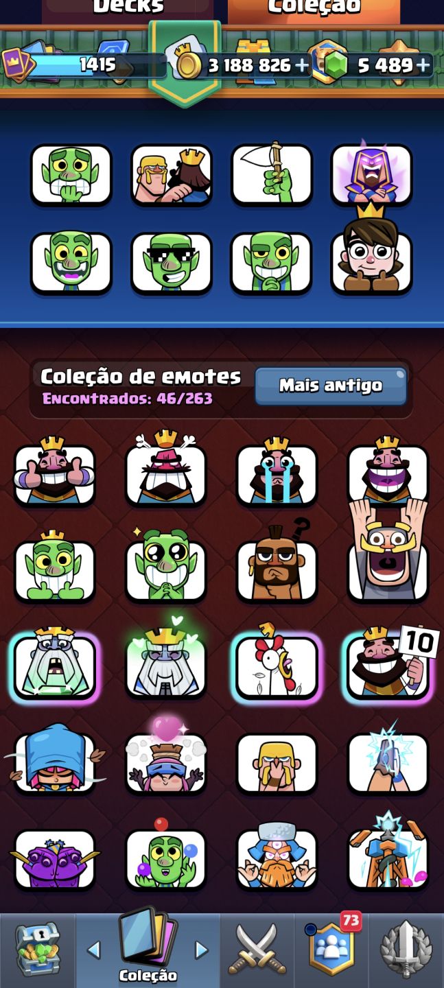 Conta de Clash Royale 10 anos de jogo 3 cartas full