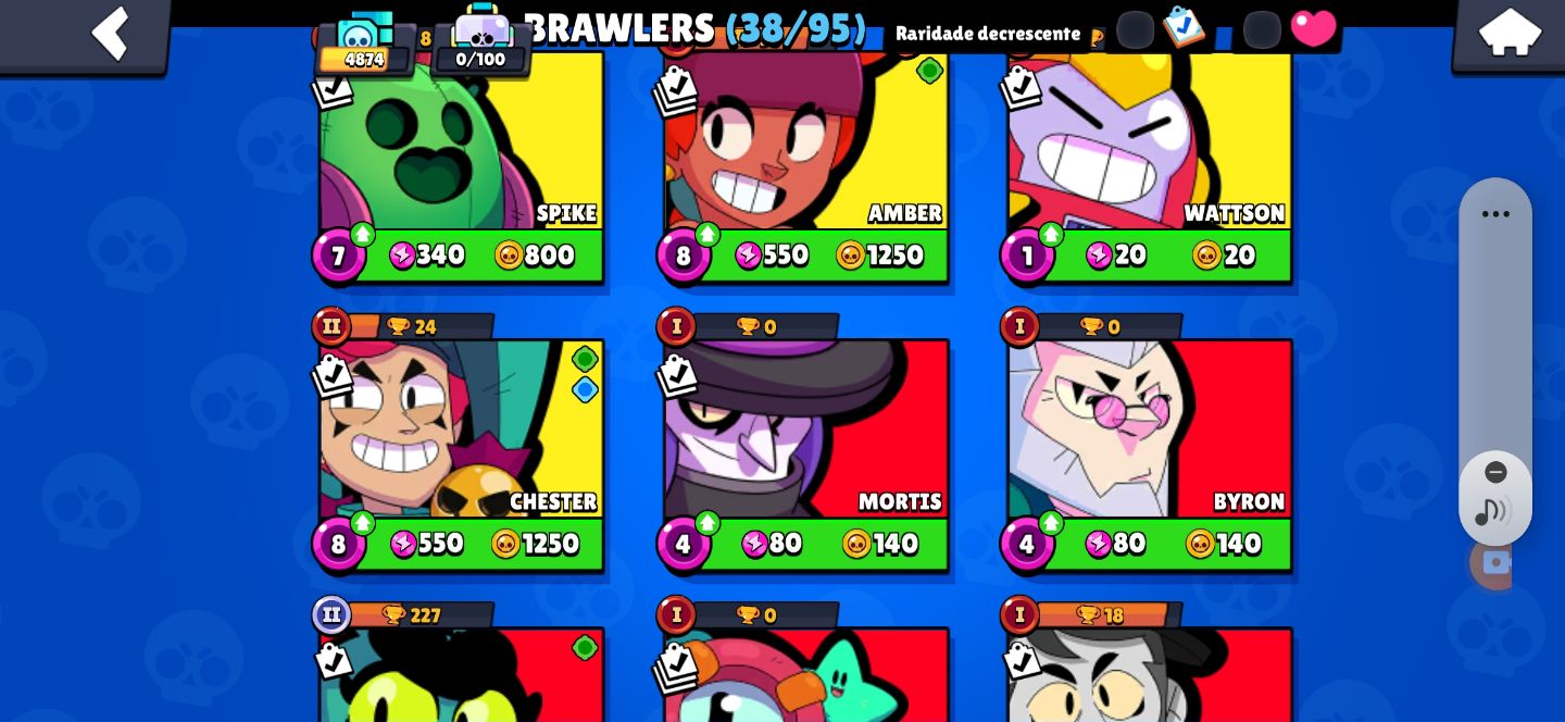 Conta Brawl Stars com quase 5000 Troféus e +38 Brawlers