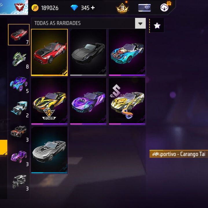 Conta de Free fire + 345 dimas