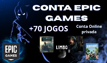 CONTA EPIC GAMES +70 JOGOS HOGWARTS, DeathStranding, DI2, FS 22, Limbo, ETC++