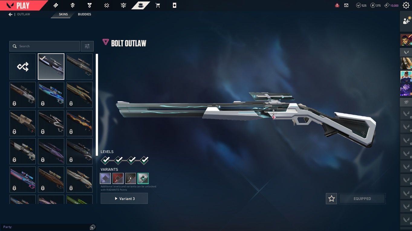 Valorant account, radiant and immortal, has kuronami knife and some other skins