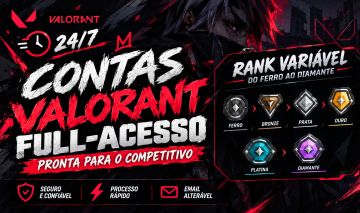 CONTA VALORANT - COMP ON - FULL ACESS - SMURF - SEGURO