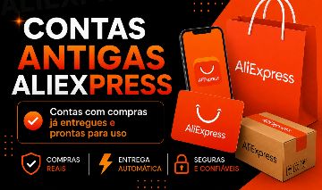 CONTAS ALIEXPRESS ANTIGAS | COM PEDIDOS