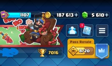 Promoção! Clash Royale Torre Rei Nv12 Arena 19 + 5610 Gemas + Cartas Evoluidas