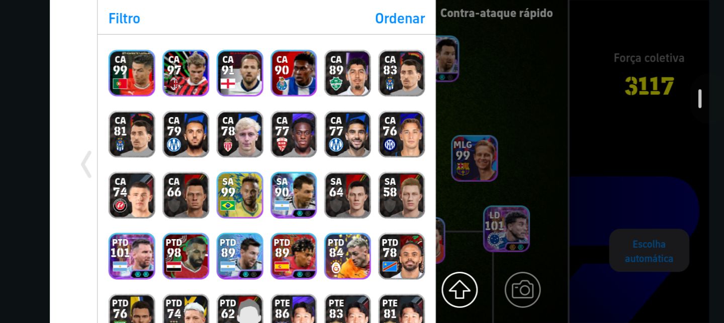 Conta eFootball 311| Cruyff, Neymar, Messi, entre outros