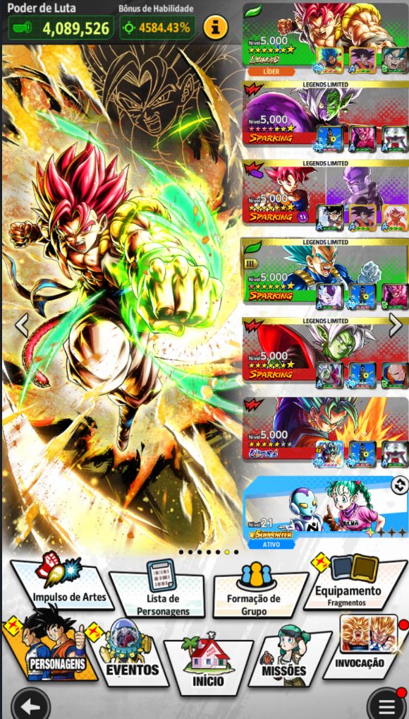 DRAGON BALL LEGENDS CONTA PRONTA PRA PVP