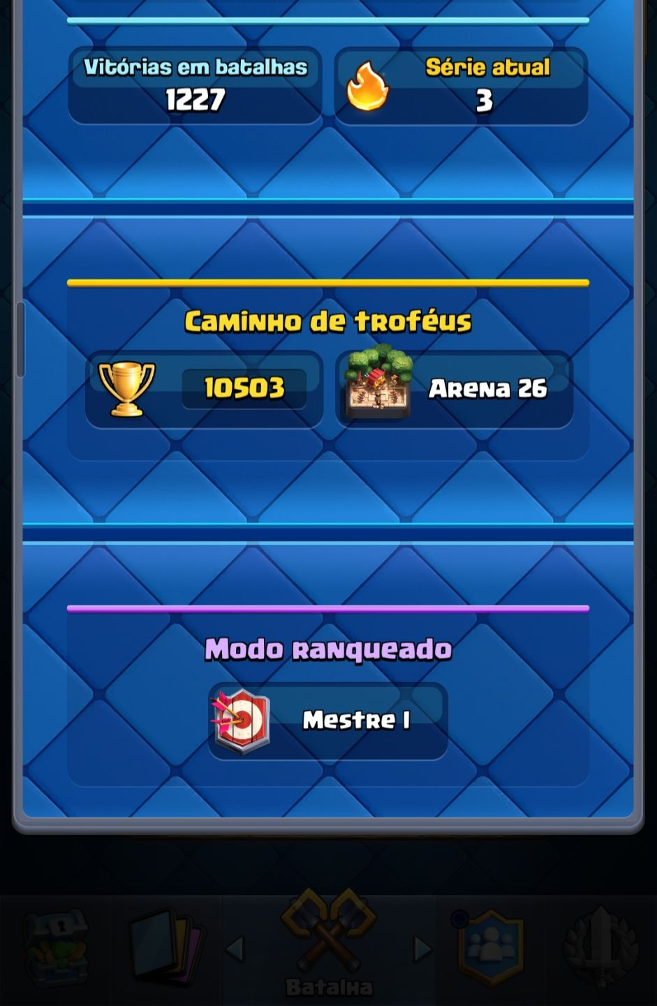 Conta Clash Royale 10K Troféus Arena 26 Todas as Cartas