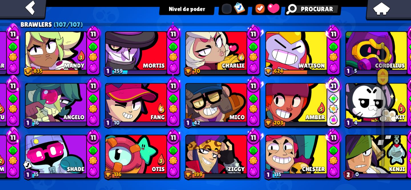 Conta de Brawl com Rank mestre