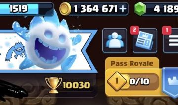 CONTA CLASH ROYALE OG 9 ANOS - 10k TROFÉUS + 1.3M OURO + 4.1k GEMAS, MUITAS EVO