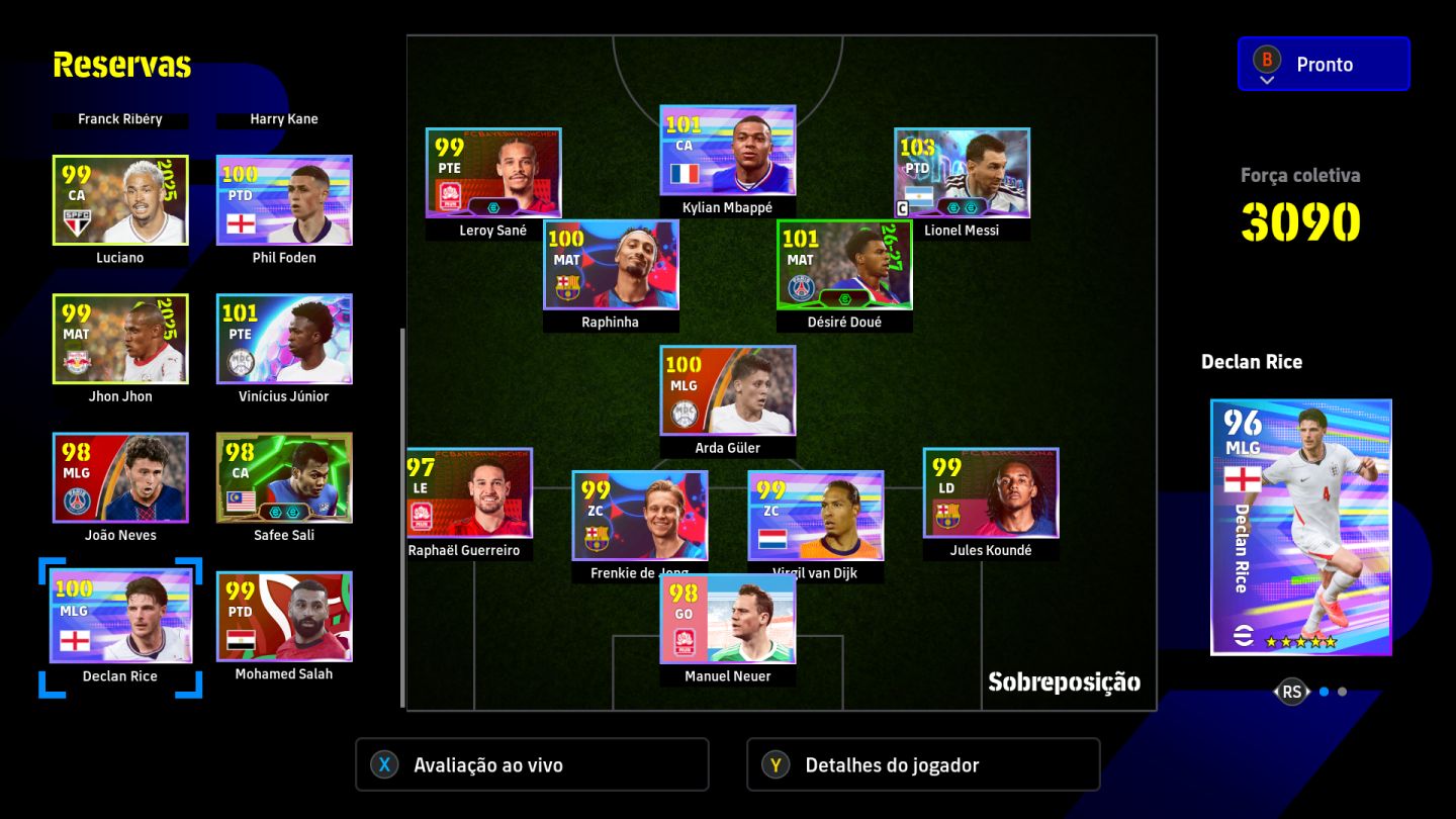 CONTA EFOOTBALL STEAM FORÇA 3090 + JOGOS