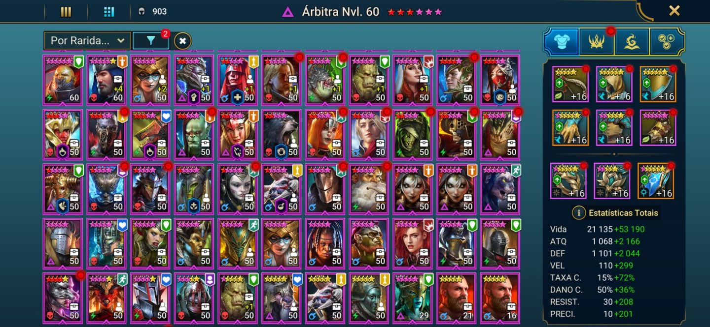 Conta Raid Shadow Legends Nv.100 endgame