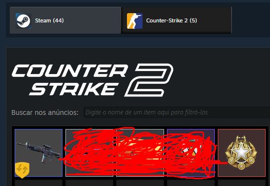 CONTA STEAM 50 JOGOS + CS2 PRIME COM MEDALHA