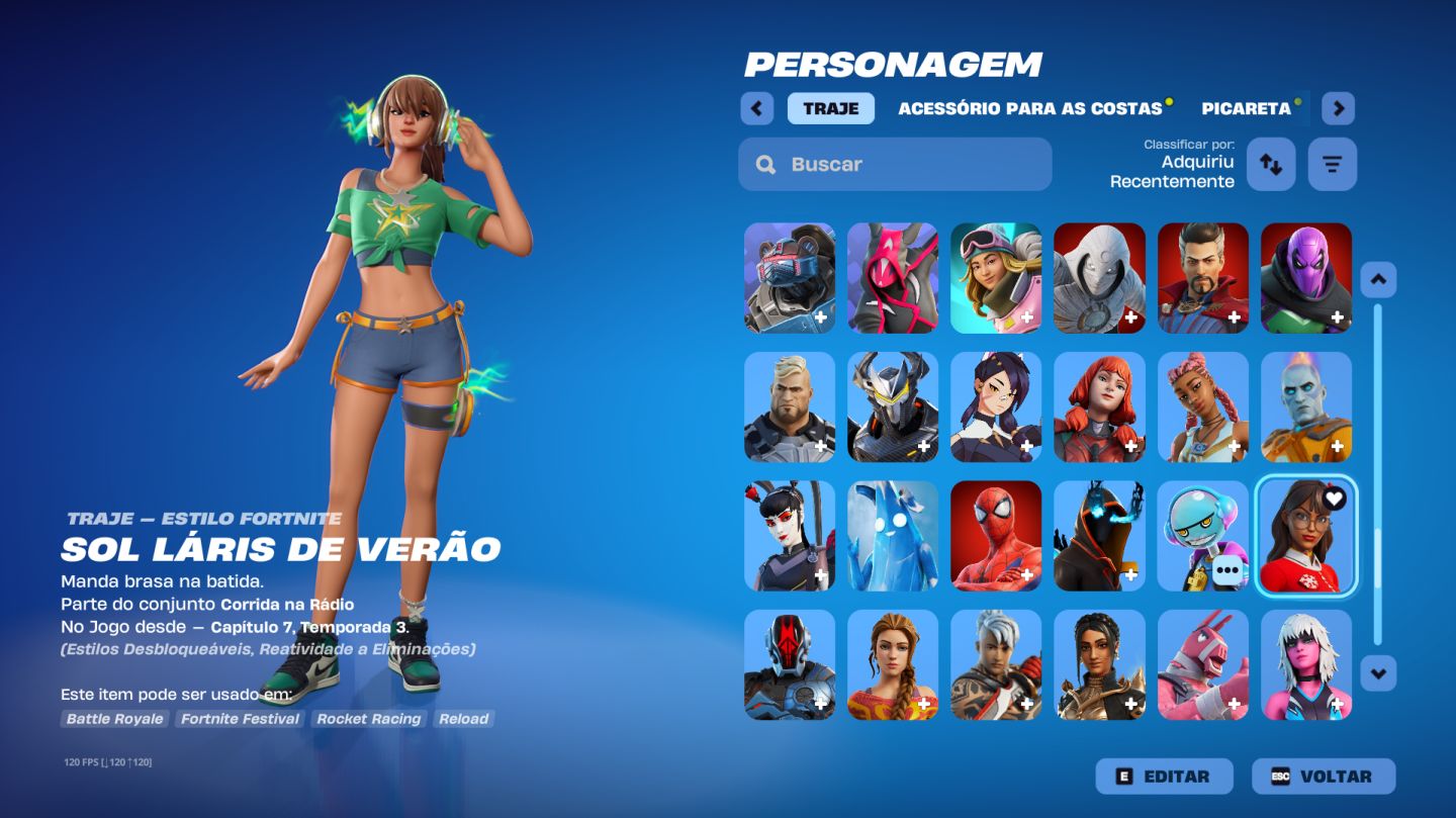 MELHOR CONTA DE FORTNITE PC 201 SKINS + MUITOS COSMÉTICOS