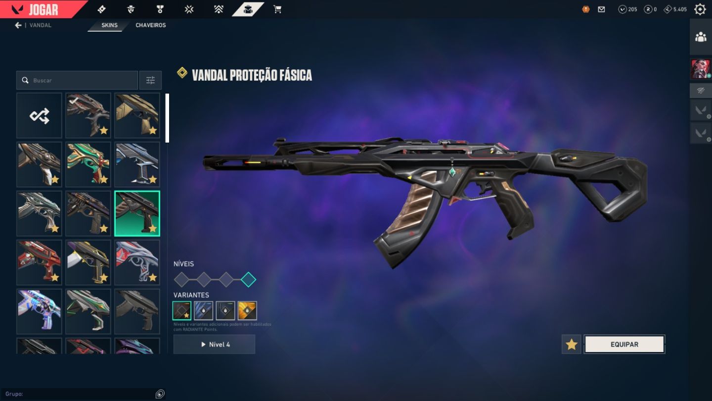 CONTA DE VALORANT COM MUITAS SKINS DE FACA + VANDAL + SHERIFF
