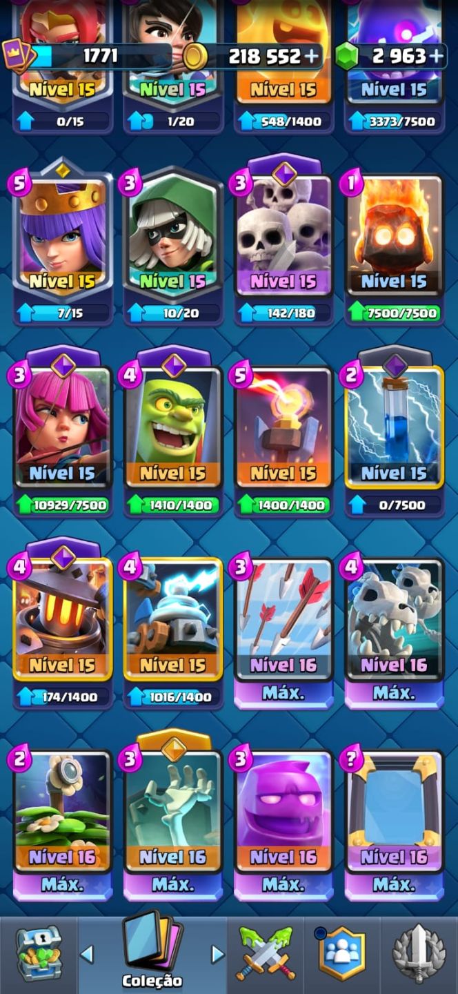 Conta Clash Royale 14k trofeus, 38 nível max, 9 Herois liberados 21 Evoluidas