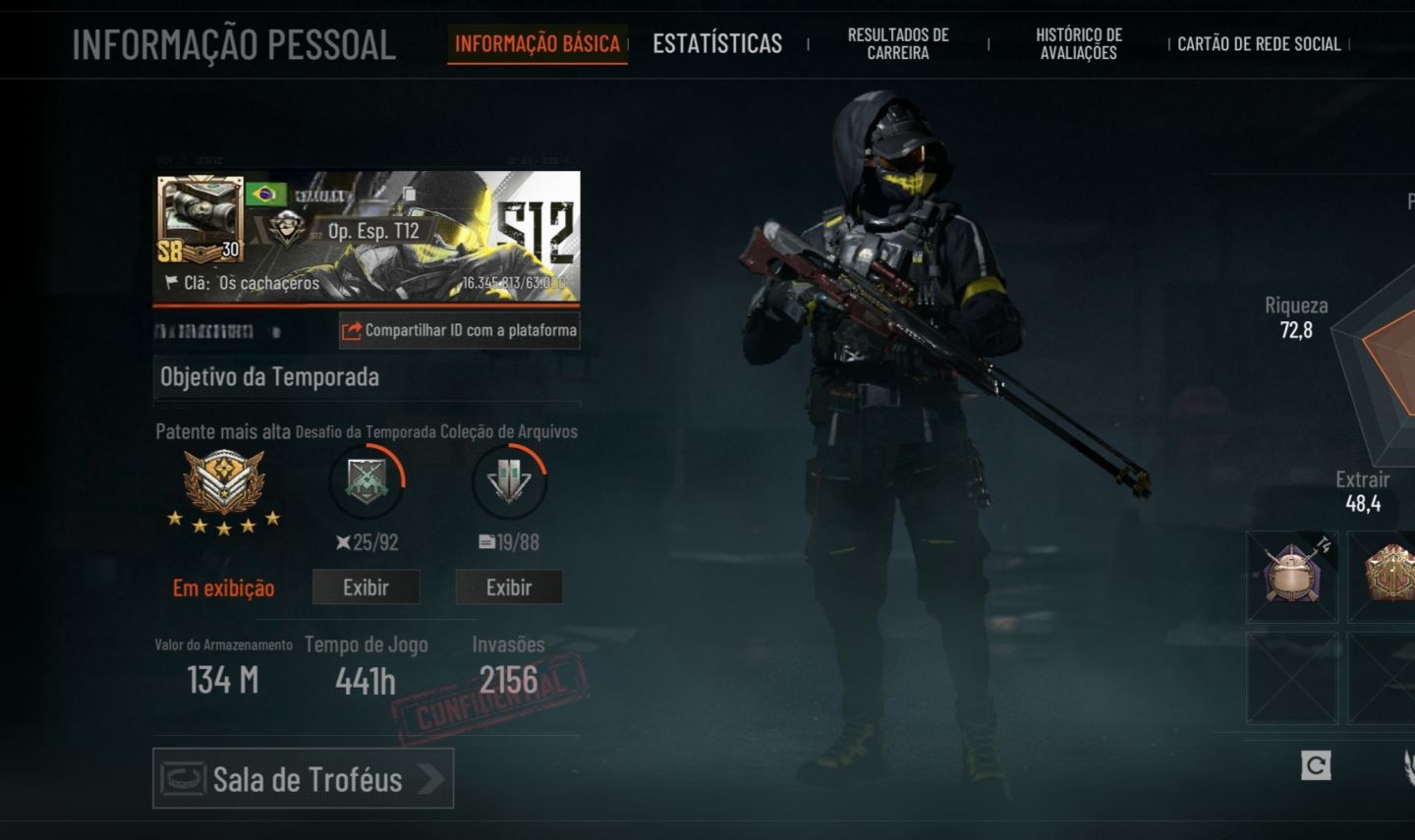 Conta arena brekaut mobile. Com skin de faca e personagem paga e armazém alto