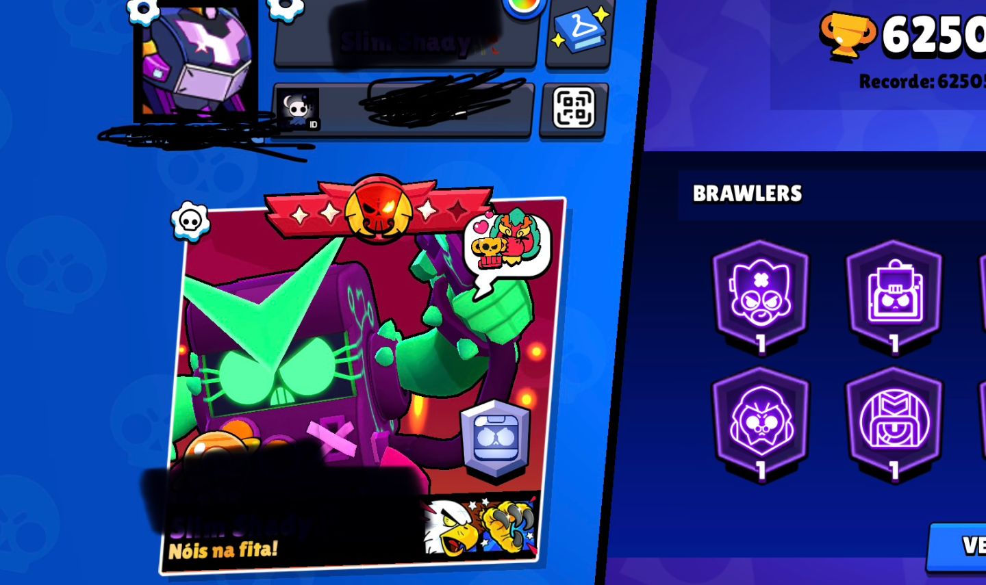 Conta Brawl Stars Og com muitas Skins raras brawlers upados e cosméticos