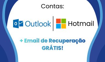 CONTAS EMAIL OUTLOOK/HOTMAIL (NOVAS) + EMAIL DE RECUPERAÇÃO GRÁTIS