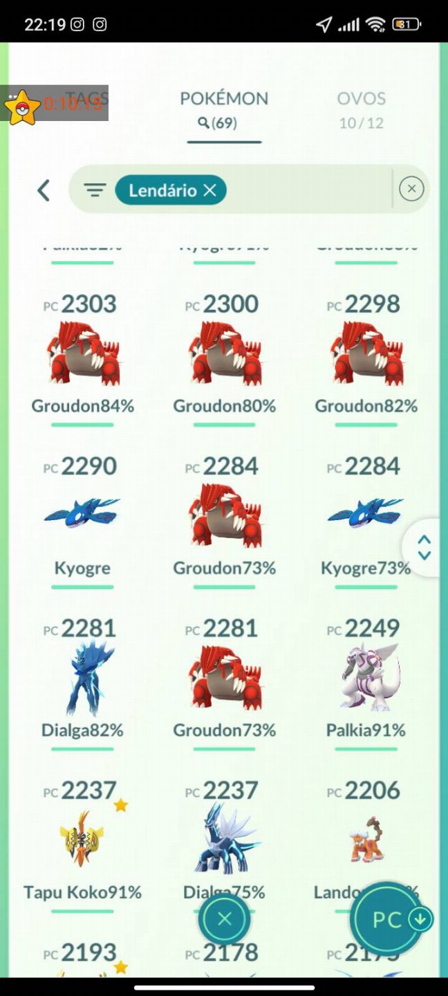 Pokémons a venda raros e lendários(pokémon GO)