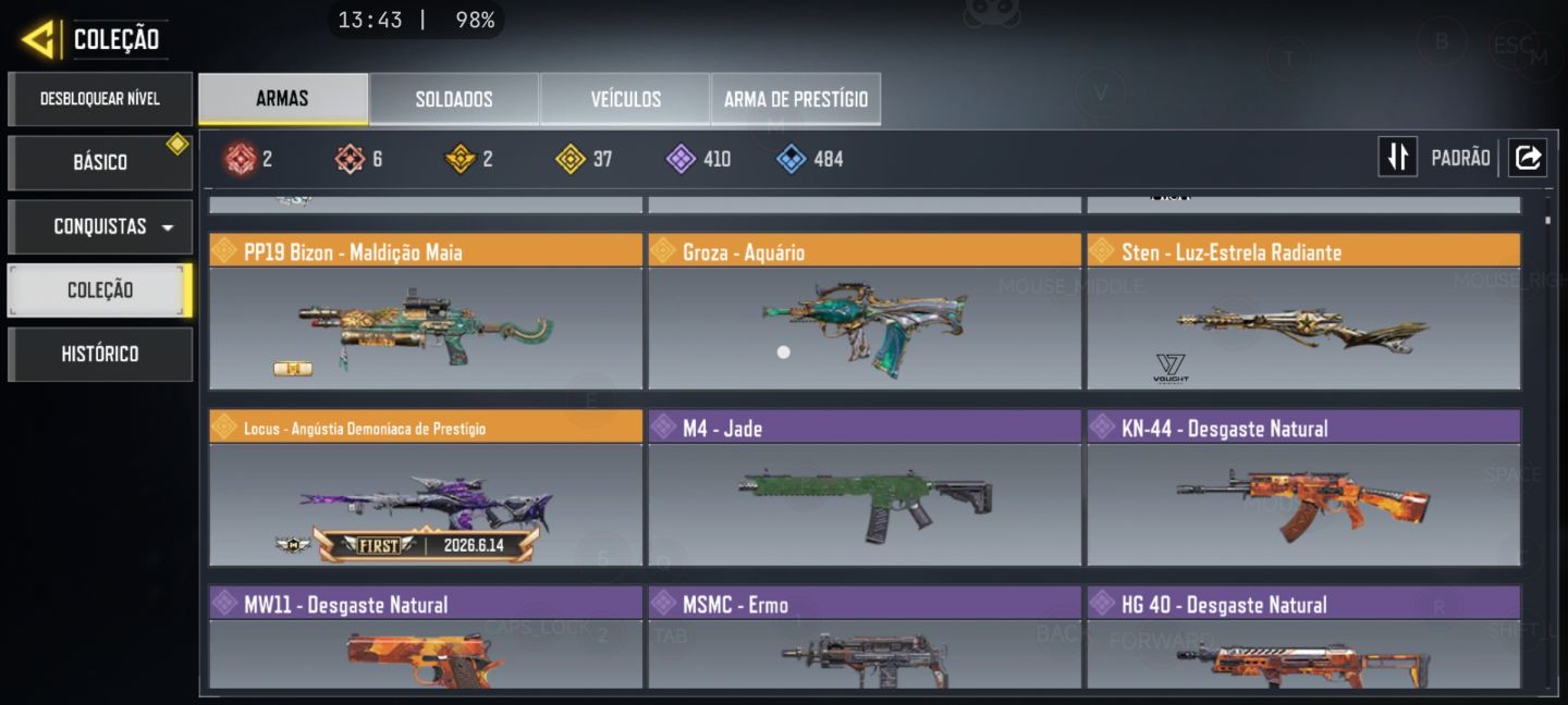 Conta de call O1f duty mobile Premium