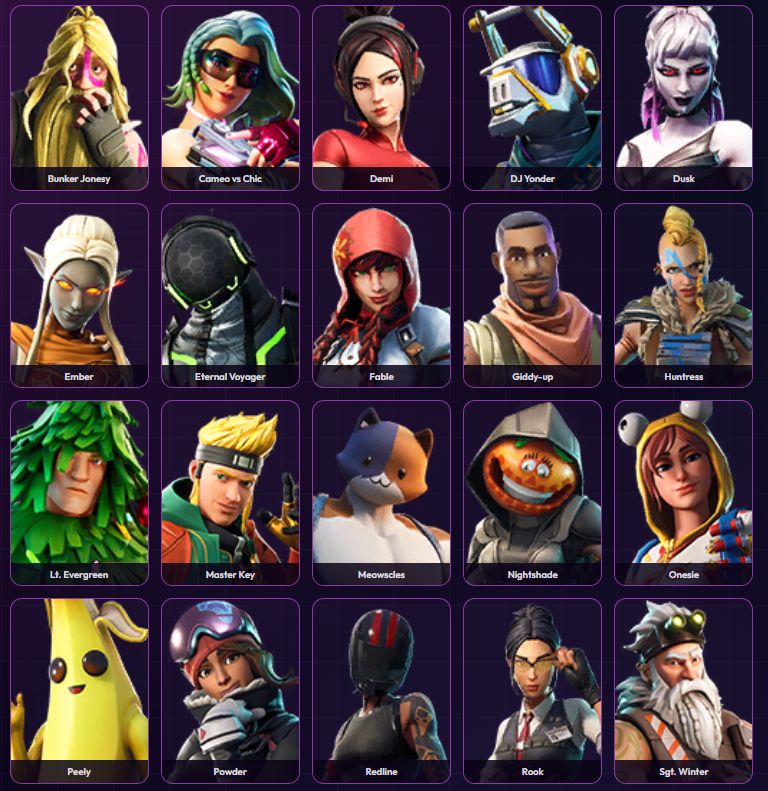 Conta com 102 skins e 93 picaretas