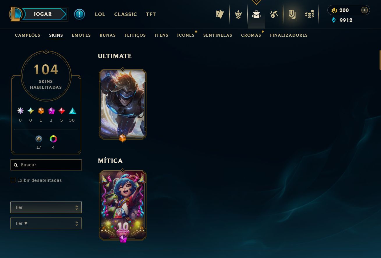 [ACESSO IMEDIATO] Bronze IV 104+ Skins 0% WR