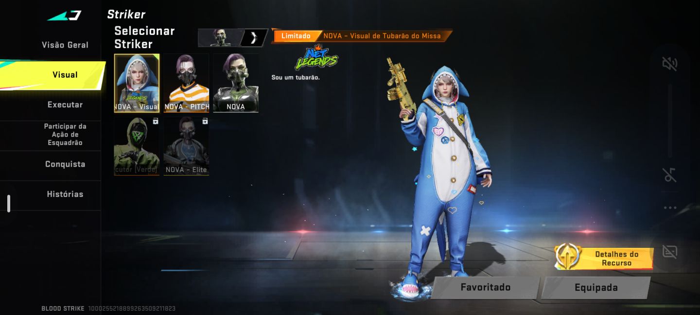 CONTA LEVEL FULL DO BLOOD STRIKE COM VARIAS SKINS