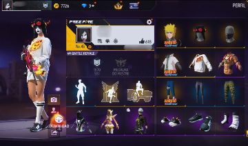 CONTA FREE FIRE COM PASSES ANTIGOS + MINATO + EMOTES - BARATINHA