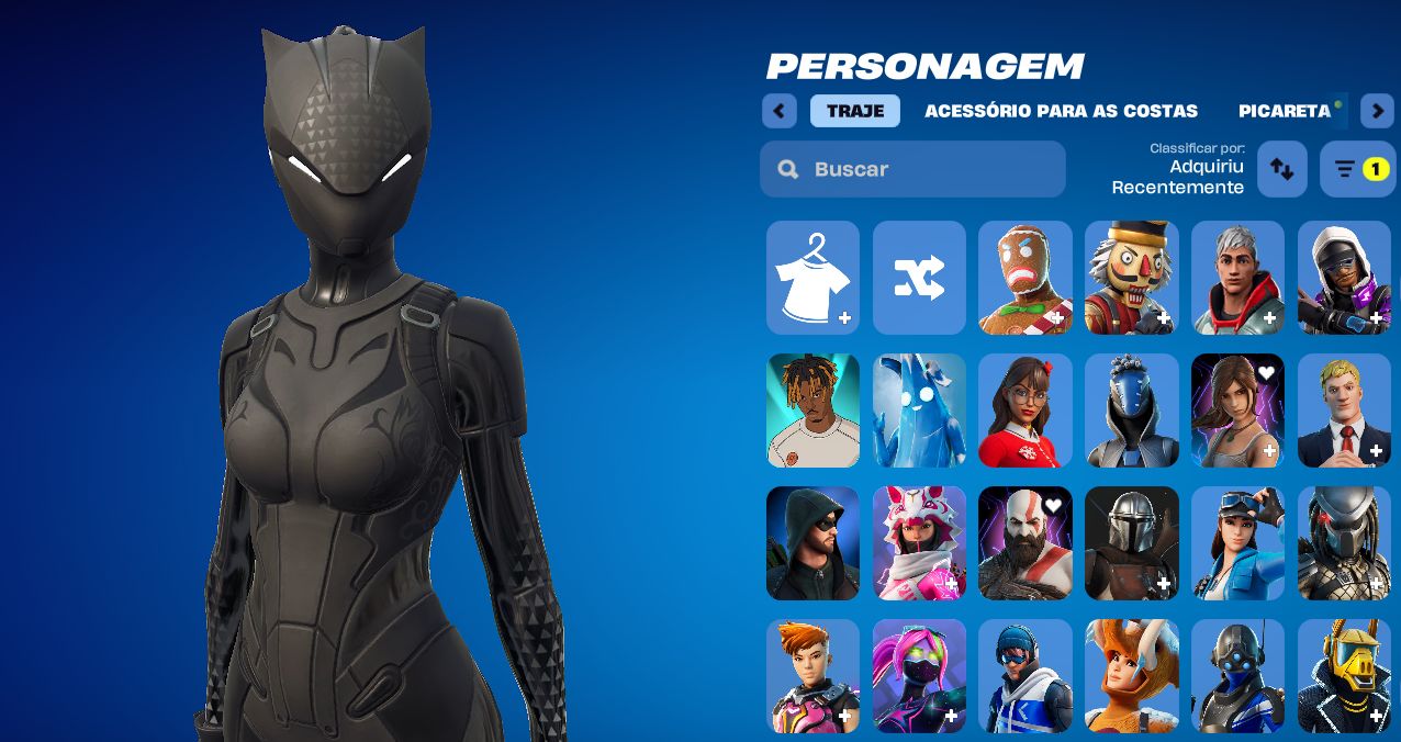 Conta fortnite antiga com muitas skins