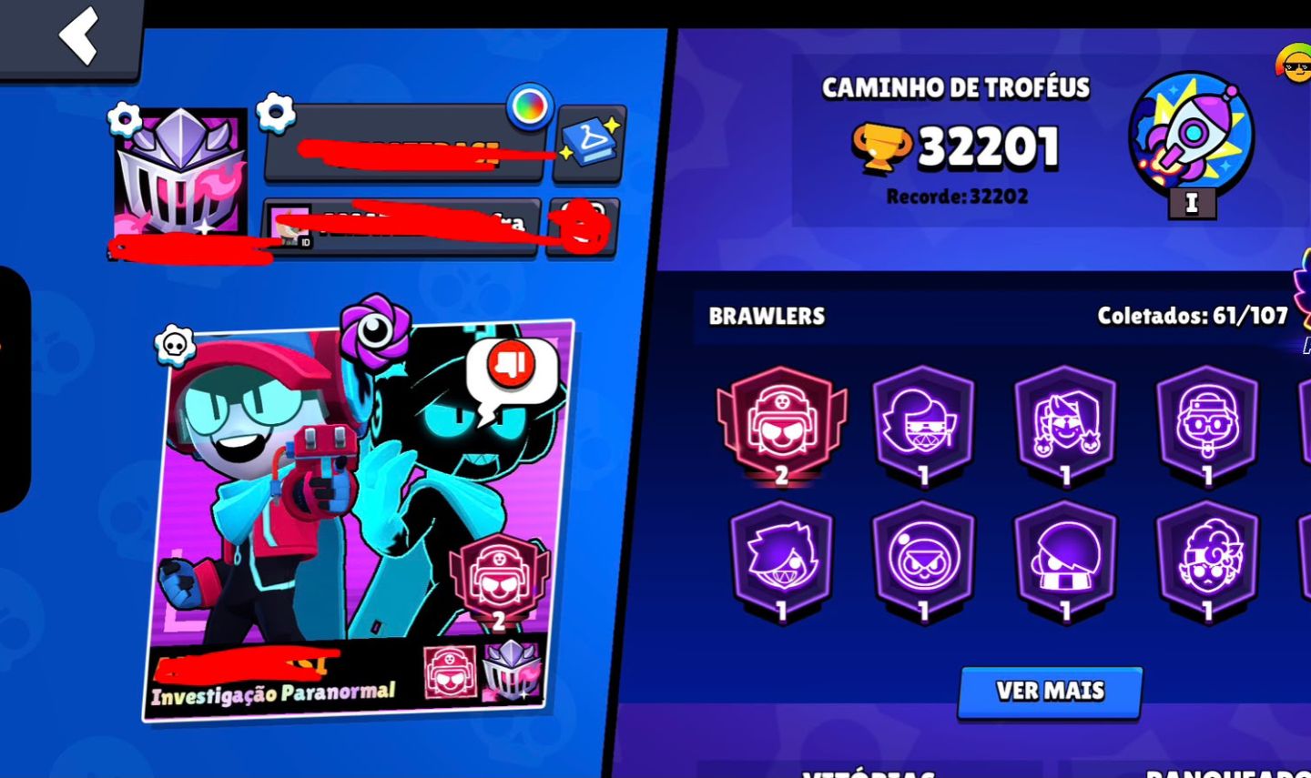 CONTA DE BRAWL STARS 32K DE TROFEUS | 61 BRAWLERS