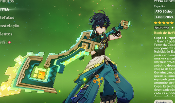 Conta Genshin (AR 55), kinich + BIS, Itto, yoimiya, ayaka, + info descrição