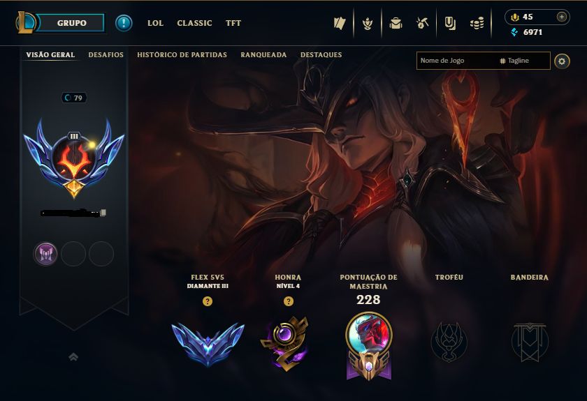 CONTA LOL Diamante 3 - 60 Skins - Lvl 79