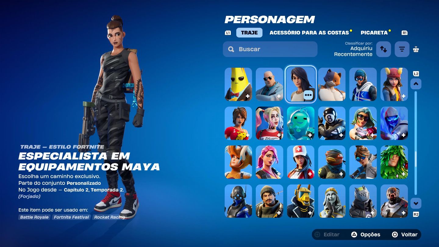 Conta do passe de batalha temporada 2 a 10 e skin Lara croft