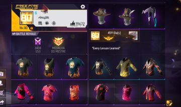Conta Free Fire LvL 80 antiga