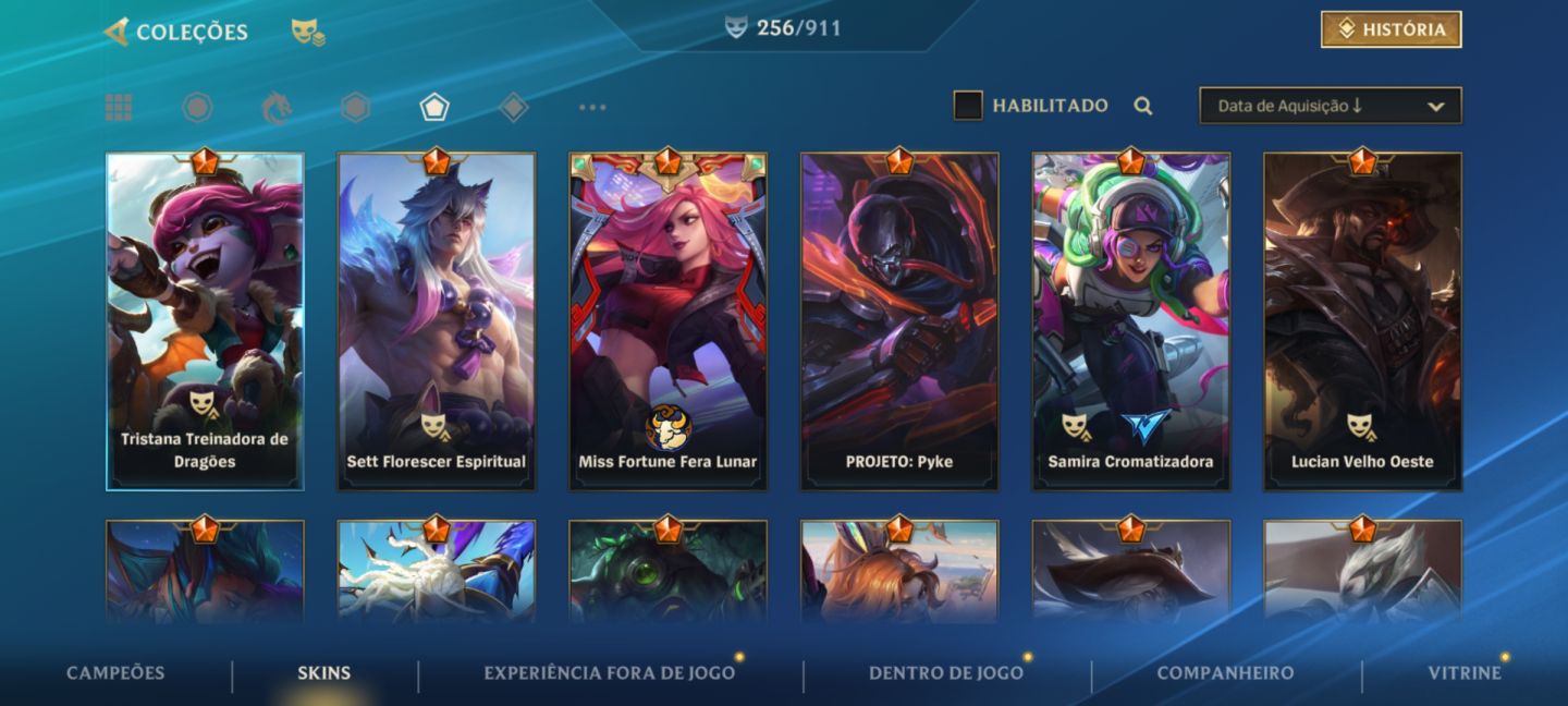 Conta Wild Rift - 257 Skin Nvl:380 (Primeiros Passes) Rara