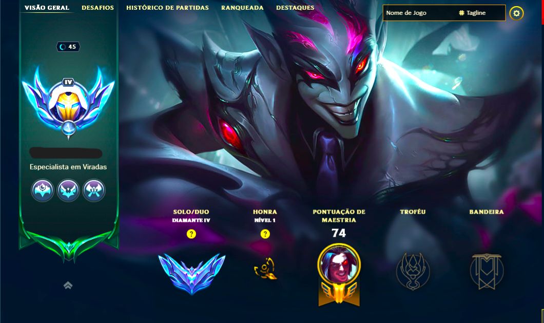 SKIN SHACO PESADELO NA CIDADE + [ DIAMANTE COM 70% DE WIN RATE ] + [TROCA NICK]