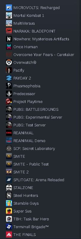 Conta steam vários jogos