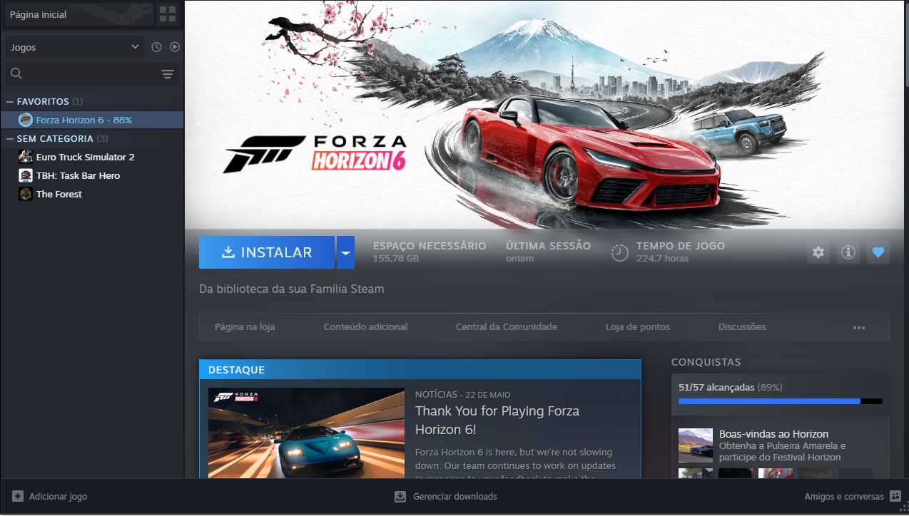 JOGO PARA PC - CONTA STEAM OFFLINE - FORZA HORIZON 6 [ENTREGA AUTOMATICA]