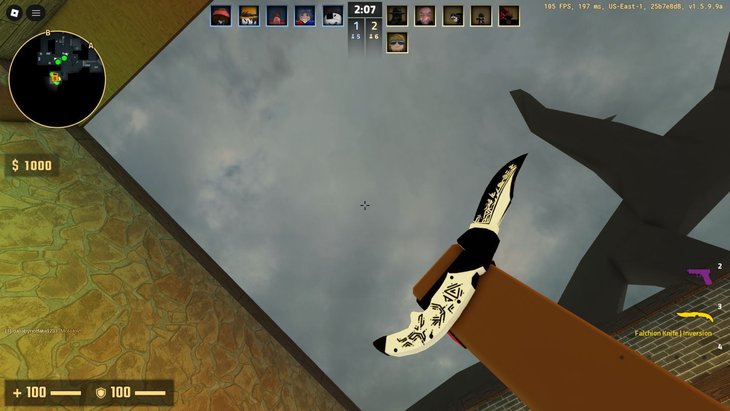 Counter Blox Skins(Falchion inversion/Bayonet UFO/Glove MMA) stock- Melhor preço