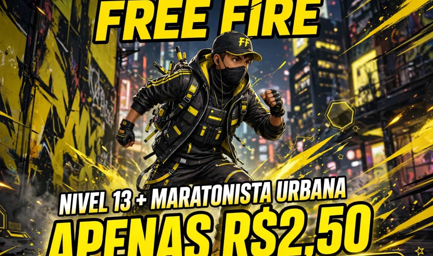 CONTA FREE FIRE NÍVEL 13 +COMJUNTO MARATONISTA URBANA-Via Gmail