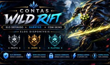 CONTAS SMURF WILD RIFT | ELOS + SKINS + BAÚS | PRATA AO PLATINA | FULL ACESSO