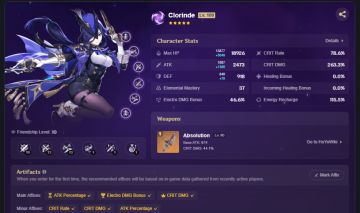 CONTA NIVEL 60 CLORINDE C6 + BISS & 30 PERSONAGENS LIMITADOS (COM CONTA DE ZZZ)