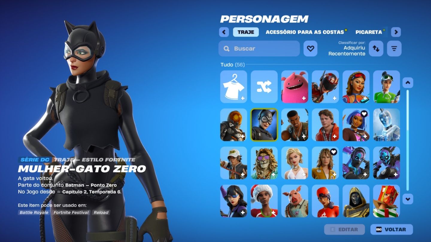 CONTA DE FORTNITE COM 54 SKINS | Catwoman Zero | PROMOÇÃO!