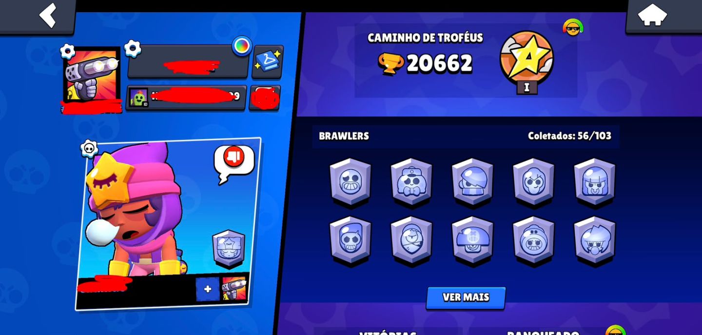 BARATO] CONTA DE BRAWL STARS | 20K DE TROFÉUS |56 BRAWLERS + 3 LENDARIOS