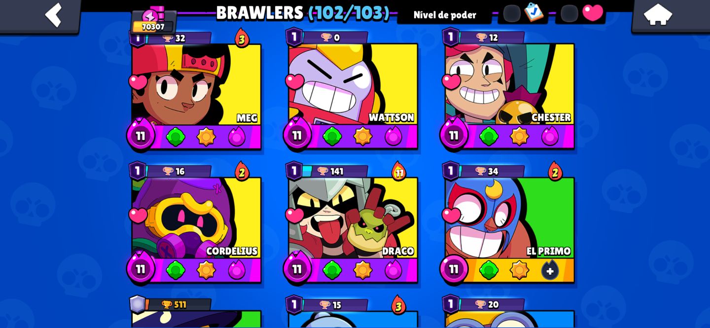 Conta brawl stars 70k + 263 skins