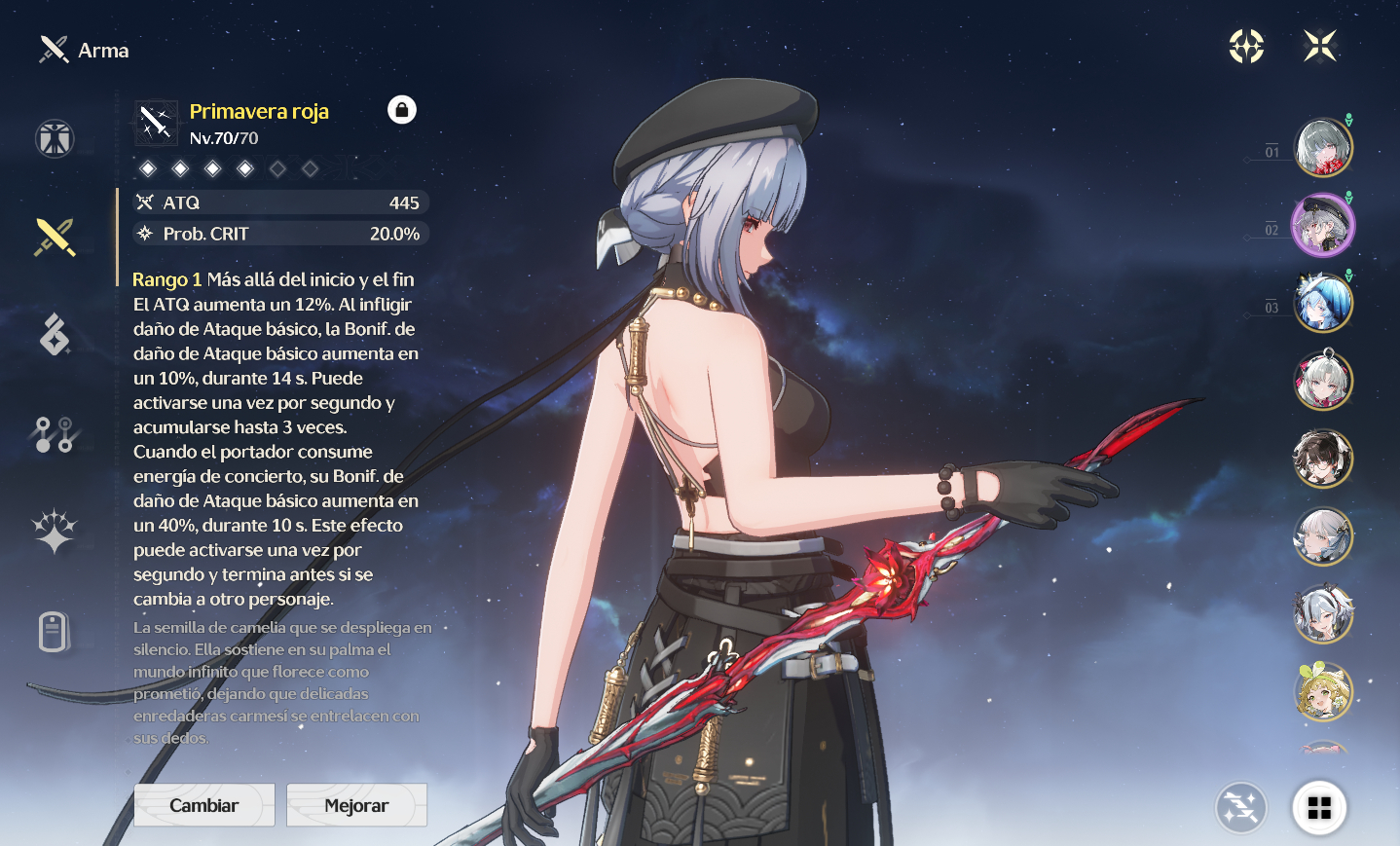 CONTA WUTHERING WAVES COM LYNAE + PERSONAGENS T5