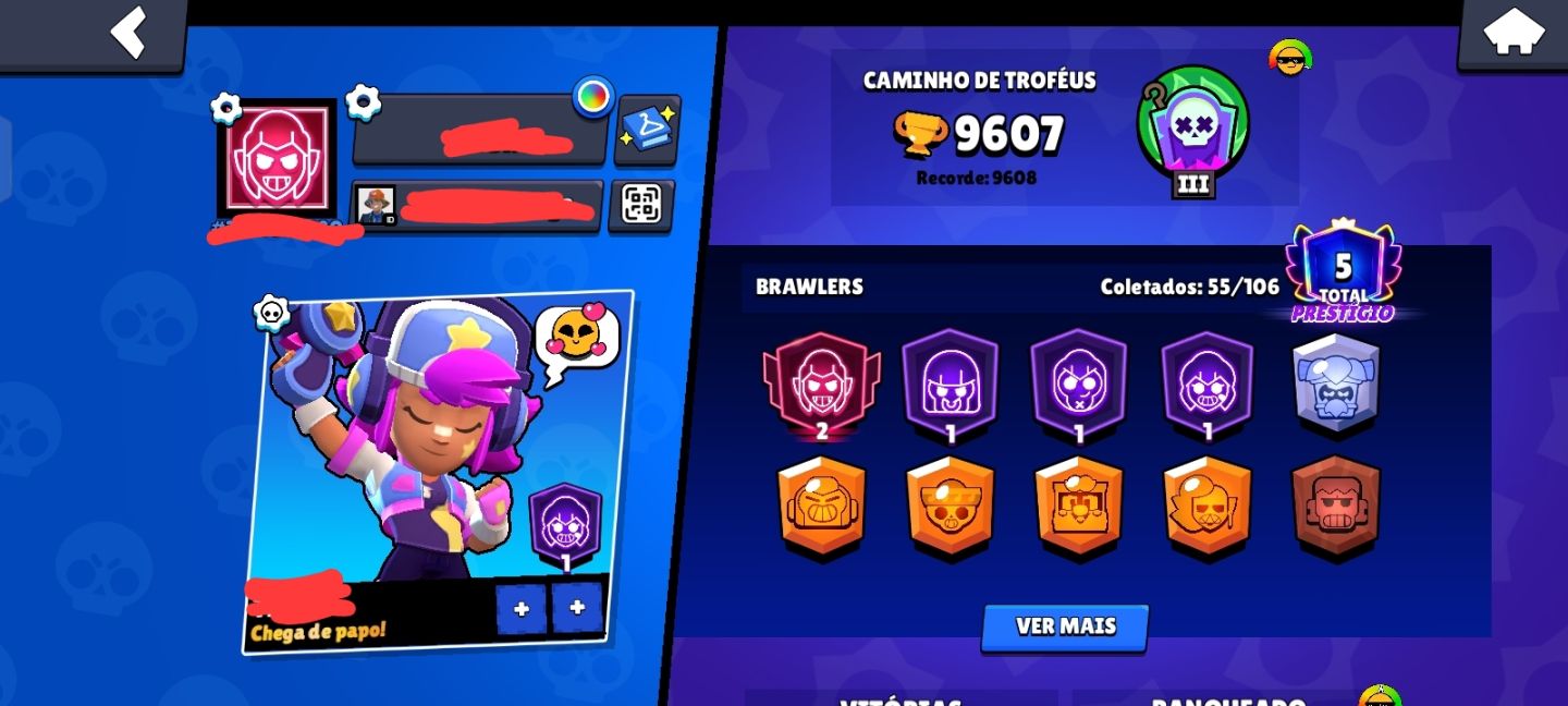 Conta de Brawl Stars com muitas gemas e possui Com O Cosmo!