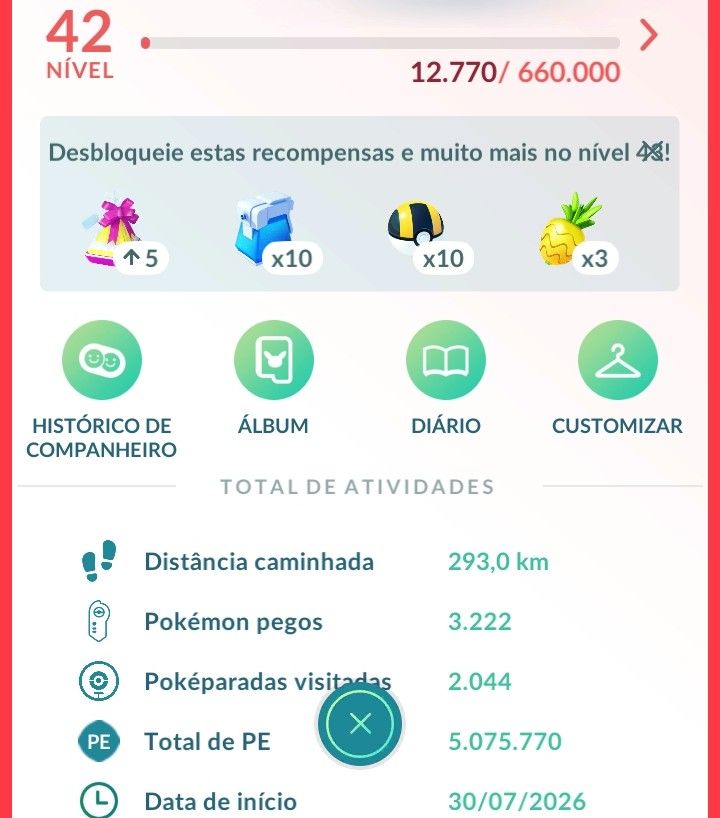 Conta Pokémon Go, Nível 42, 31 lendários, 22 shinys com Pikachu cosmog shiny
